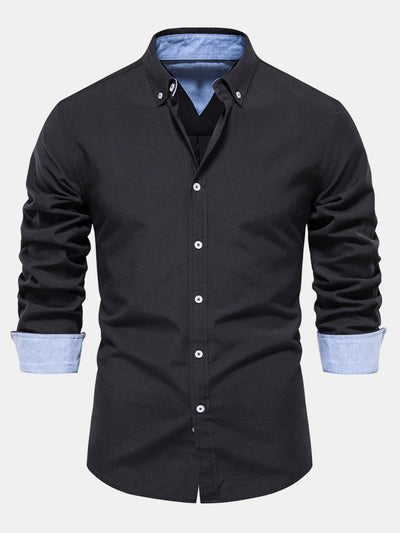 Chemise Oxford à manches longues avec boutons