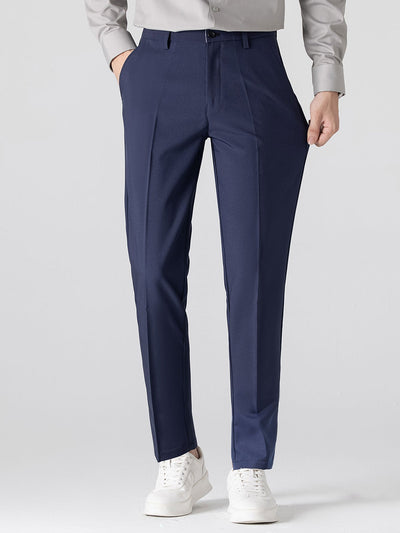 Chemise à rayures à manches longues avec boutons & pantalon fuselé slim fit
