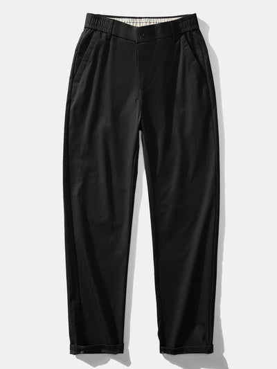 Chemise à carreaux à manches longues avec boutons & Pantalon droit à taille élastique