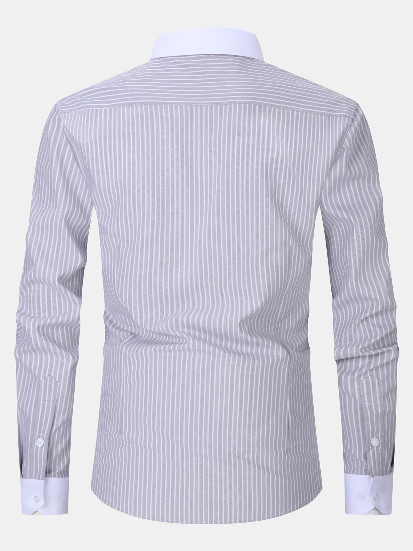 Chemise à col contrasté avec rayures