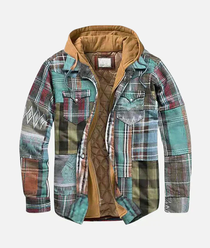 Lenoir™ | Veste patchwork à carreaux