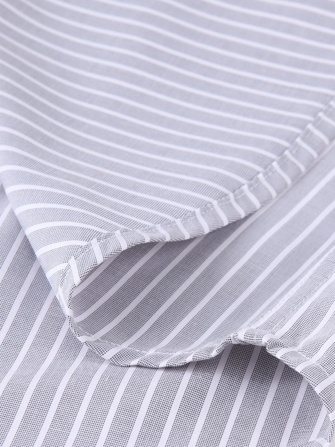 Chemise à col contrasté avec rayures