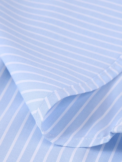 Chemise à col contrasté avec rayures