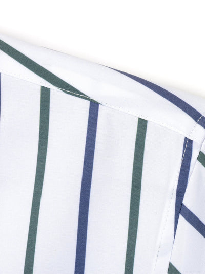 Chemise à rayures à manches longues avec boutons & pantalon fuselé slim fit