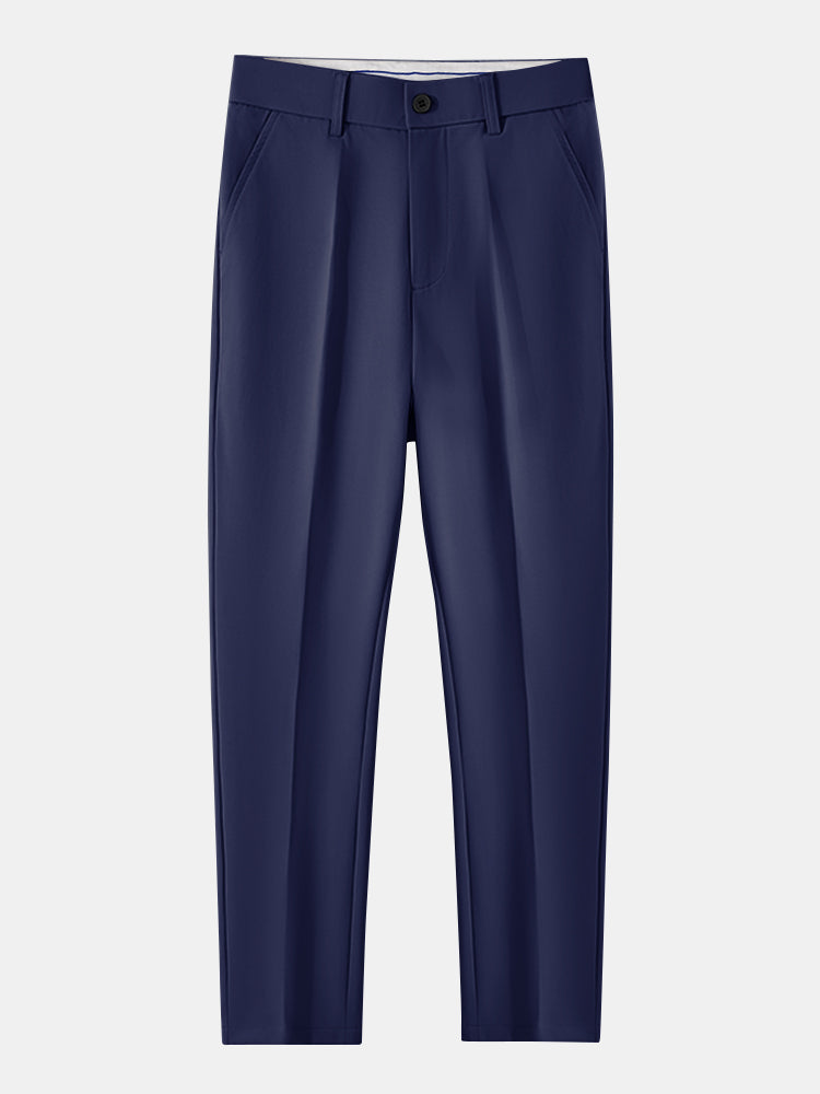 Chemise à rayures à manches longues avec boutons & pantalon fuselé slim fit