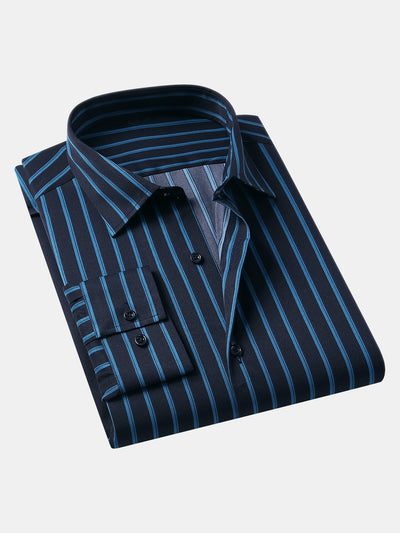 Chemise à rayures à manches longues avec boutons