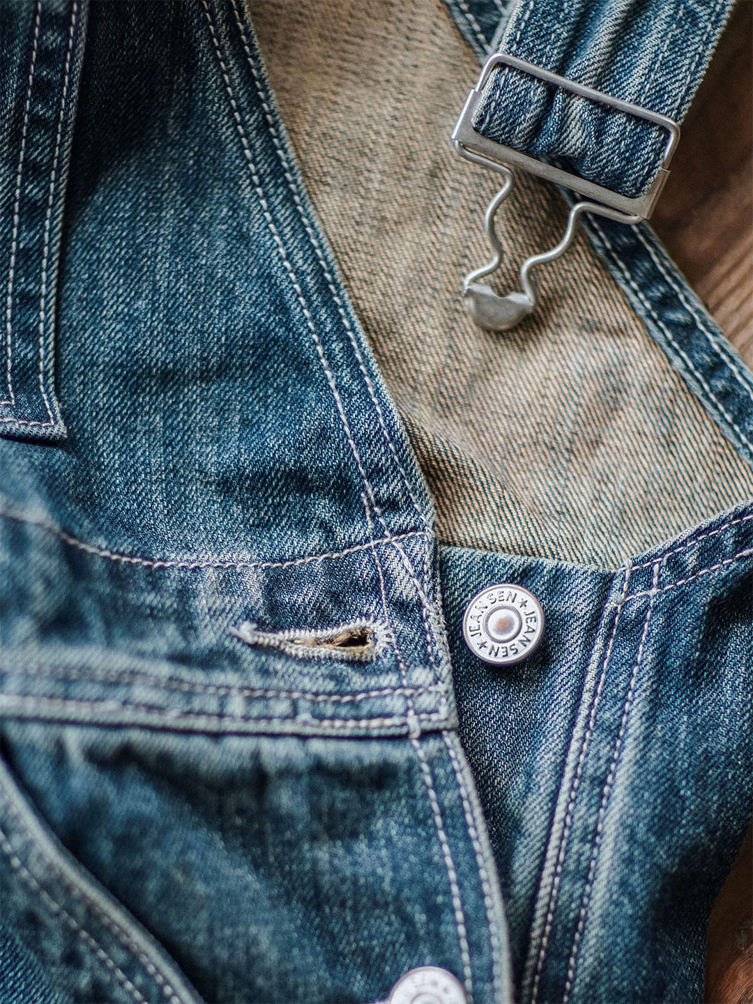 Julien™ | Salopette bleu délavé rétro