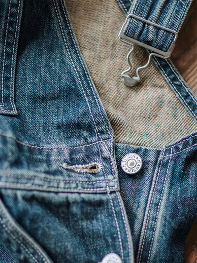 Julien™ | Salopette bleu délavé rétro