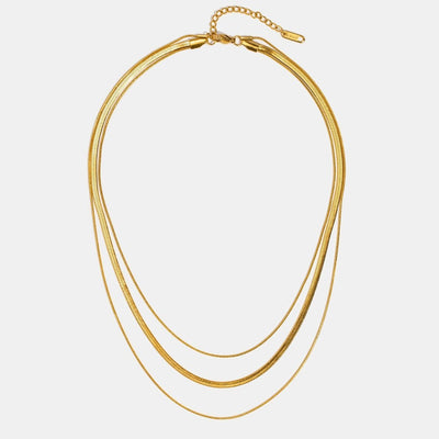 Collier à Chaîne Multistrat Doré