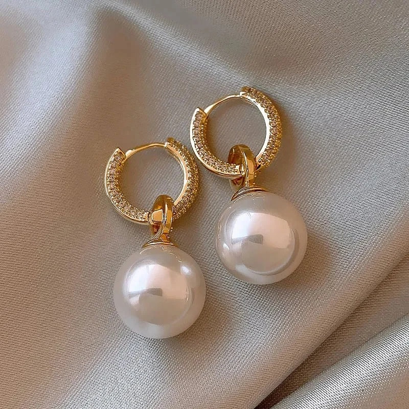 Boucles d'oreilles en perles élégantes